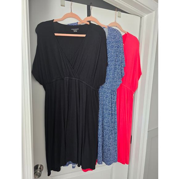 Amazon Essentials Short Sleeve Surplice Dress Bundle of 3 Size XXL - Picture 1 of 9